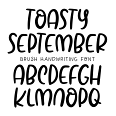 BFC Toasty September brush Handwriting Font