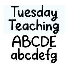 BFC Tuesday Teaching Simple Clean Planner Handwriting Font