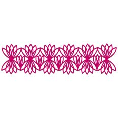 Geometric Flowers Floral Border