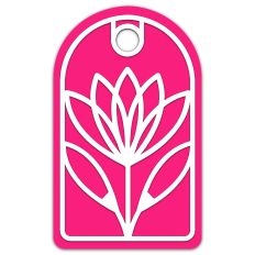 Tulip Flower Modern Geometric Gift Tag