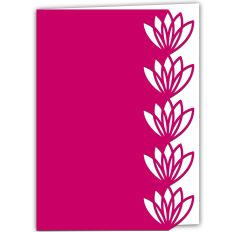 Tulip Flower Lace Edged Card