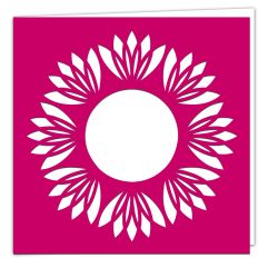Geometric Tulip Flower Aperture Greetings Card