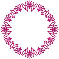 Tulip Flower Wreath Garland Circle Frame Border