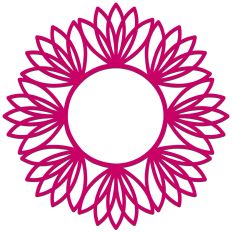 Tulip Flower Geometric Wreath Border Frame