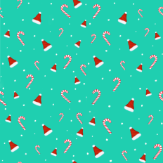 Candy cane pattern - Turquoise