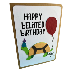 Turtle Belated Birthday Card - 5 x 7