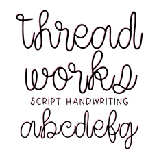 BFC Thread Works Delicate Script Cursive Handwriting Font
