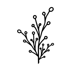 Twig & Berries Hollow Silhouette Cutout