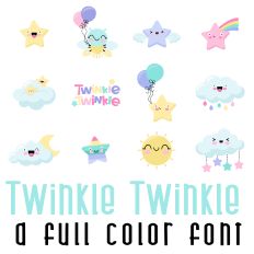 Twinkle Twinkle Full Color Font