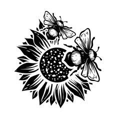Two bees with Sunflower
