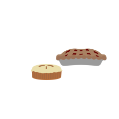 Two Pies Layered SVG cut file