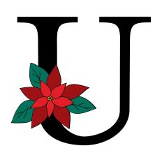 U Poinsettia Monogram