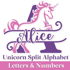 Unicorn Split Alphabet