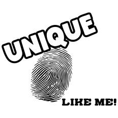 Unique Like Me – Fingerprint SVG | One-of-a-Kind Inspirational Design