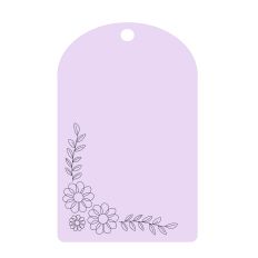 Floral Gift Tag Sketch Design - Daisy Border