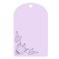 Floral Gift Tag Sketch Design - Lotus