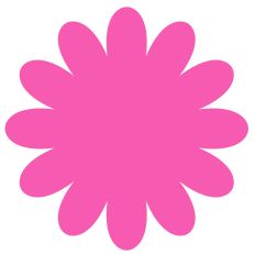 Scallop Flower Circle Background Shape