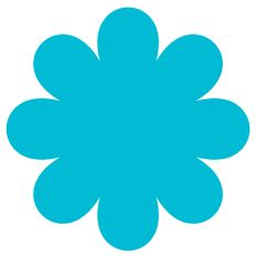 Scallop Flower Circle Background Shape