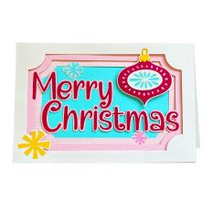 Merry Christmas Layered 3D Shadowbox Card
