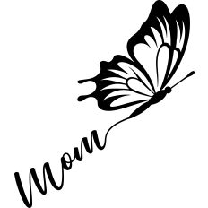 Mother's day design with the word "Mom"