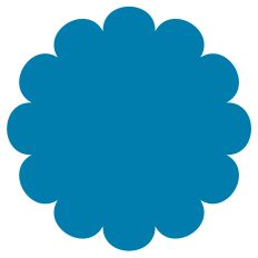 Scallop Circle Background Shape