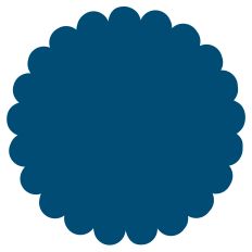 Scallop Circle Background Shape