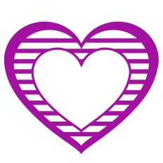 Stripe Heart Frame