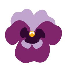 Pansy Spring Flower SVG Design