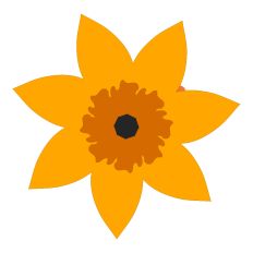 Daffodil Spring Flower Easy Stack SVG Design