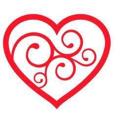 Flourish Swirl Heart