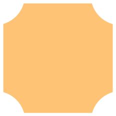 Fancy Corner Square Background Shape