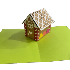Gingerbread House Pop Up Card