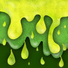 Green Glitter Horror Slime Drip Halloween Background