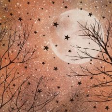 Rose Gold Glitter Forest Background Pattern