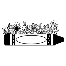Floral Crayon Monogram