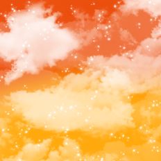 Orange and Yellow Ombre Clouds Background Pattern