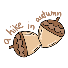 a hike in autumn sticker