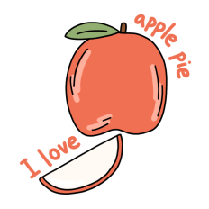 I love apple pie sticker