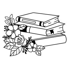 books and flowers