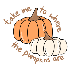 take me to where the pumpkins are sticker