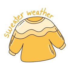 sweater weather sticker