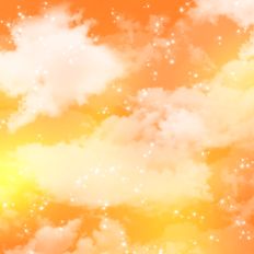 Yellow Ombre Clouds Background Pattern
