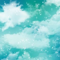 Teal Cloudy Sky Background Pattern