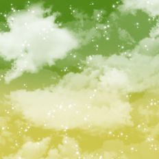 Green Ombre Clouds Background Pattern