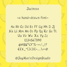 Juiciness Font A Hand-drawn Font
