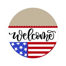 Welcome Patriotic Door Hanger