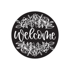 Welcome Floral Door Hanger
