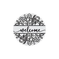 Welcome Floral Door Hanger