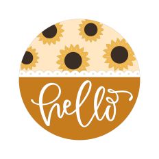 Hello Sunflower Door Hanger