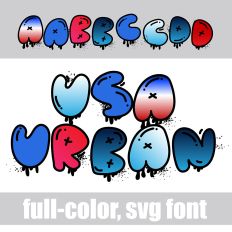 USA Urban Art Color Font